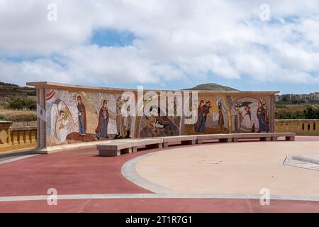 Gozo, Malte, 3 mai 2023. Le sanctuaire national Ta' Pinu est un édifice religieux catholique situé à Għarb, sur l'île de Gozo. C'est une mariale maltaise Banque D'Images