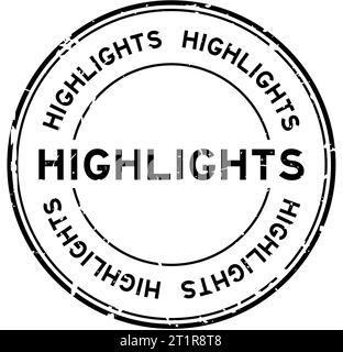 Grunge met en évidence le mot noir rond caoutchouc sceau timbre sur fond blanc Illustration de Vecteur