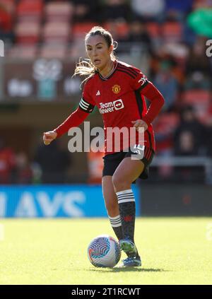 Katie Zelem de Manchester United lors du match de Super League féminine de Barclays au Leigh Sports Village, Leigh. Date de la photo : dimanche 15 octobre 2023. Banque D'Images