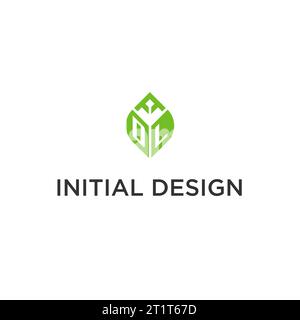 Monogramme DL avec des idées de conception de logo de feuille, logo de lettre initiale créative avec graphique vectoriel de feuilles vertes naturelles Illustration de Vecteur