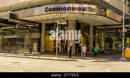 Commonwealth Bank pour toutes vos finances , CBD, Brisbane, Queensland, Australie Banque D'Images