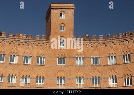 Sienne, l'une des villes les plus aimées et visitées en Toscane, Italie Banque D'Images