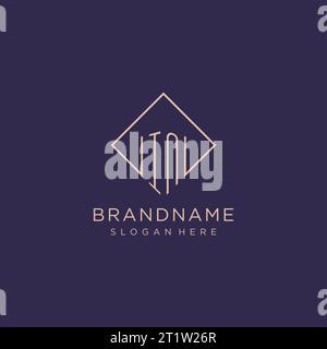 Initiales DANS LE monogramme de logo avec graphique vectoriel de conception de style rectangle Illustration de Vecteur