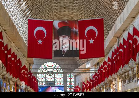 Bazar couvert de Bursa, Turquie Banque D'Images