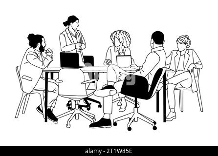 Vecteur de concept d'entreprise de travail d'équipe sur blanc. Illustration de Vecteur