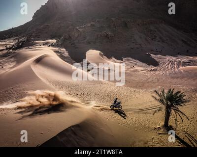 30 DUMONTIER Romain (fra), Team Dumontier Racing, Husqvarna 450 Rally, FIM W2RC, action lors de la 2e étape du Rallye du Maroc 2023, le 15 octobre 2023 autour de Zagora, Maroc Banque D'Images