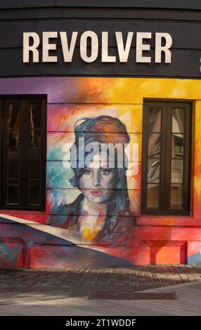 Image d'Amy Winehouse au bar de musique Liverpool Revolver Banque D'Images