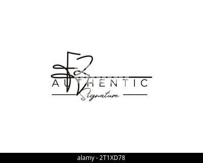 FZ Signature logo Template Vector. Illustration de Vecteur