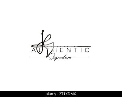 Je Signature logo Template Vector. Illustration de Vecteur