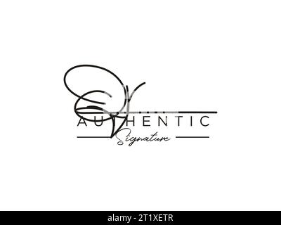 QR Signature logo Template Vector. Illustration de Vecteur