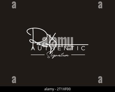 MODÈLE DE logo DE signature RX. Illustration de Vecteur