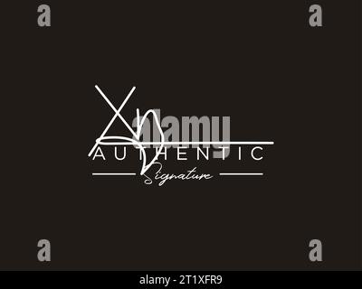 MODÈLE DE logo DE signature XN Vector. Illustration de Vecteur