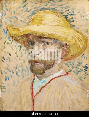 Vincent Van Gogh, portrait et peinture de l'homme, de l'art ou de la personne dans le style créatif avec la couleur et la ligne. Vintage, oeuvre d'art et croquis de peintre et d'artiste Banque D'Images