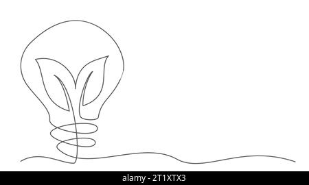 Dessin d'une ligne d'économie d'énergie isolé sur fond blanc Illustration de Vecteur