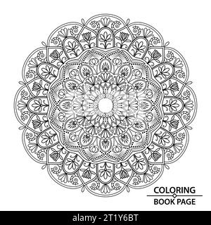 Mandalas pour la relaxation et la méditation Coloring Book page Design.Grab ces pages à colorier mandala faciles aujourd'hui et profiter de quelques minutes de sans interruption Illustration de Vecteur