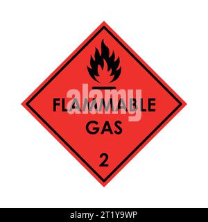 Elément de couleur pour gaz inflammable. Matières dangereuses. Illustration numérique pour page web, application mobile, promo. Illustration de Vecteur