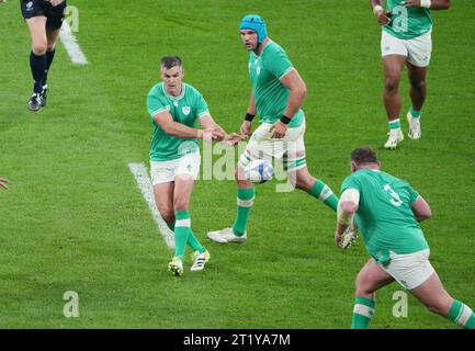 Saint Denis, France. 14 octobre 2023. Jonathan Sexton d'Irlande lors de la coupe du monde 2023, match de rugby à XV en quart de finale entre l'Irlande et la Nouvelle-Zélande le 14 octobre 2023 au Stade de France à Saint-Denis près de Paris, France - photo Laurent Lairys/DPPI crédit : DPPI Media/Alamy Live News Banque D'Images