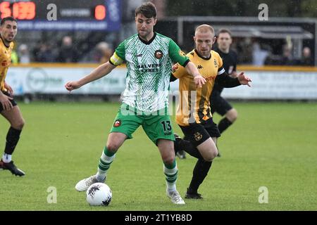 Southport v Gloucester City 14 octobre 2023 Big Help Stadium .Southport. Vanarama National League North. Joe Hanks en action pour Gloucester photo par Alan Edwards pour f2images Banque D'Images