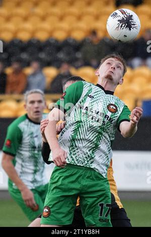 Southport v Gloucester City 14 octobre 2023 Big Help Stadium .Southport. Vanarama National League North. Harry Emmett en action pour Gloucester photo par Alan Edwards pour f2images Banque D'Images