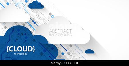 Concept de cloud computing. Contexte technologique abstrait. Illustration de Vecteur