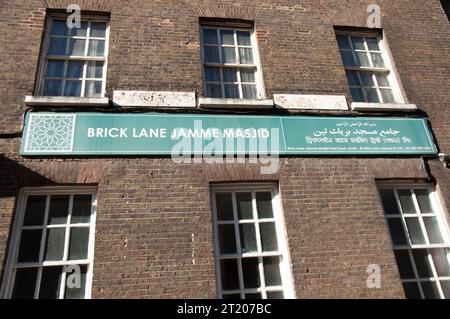 Brick Lane Jamme Masjid, Brick Lane, Londres, Royaume-Uni Banque D'Images