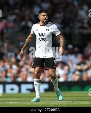 Aleksandar Mitrovic de Fulham. - Fulham v Crystal Palace, Premier League, Craven Cottage Stadium, Londres, Royaume-Uni - 20 mai 2023. Usage éditorial uniquement - des restrictions DataCo s'appliquent. Banque D'Images