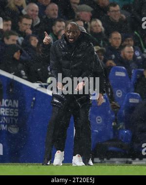 Crystal Palace a confirmé que Patrick Vieria a quitté son poste de Manager au Crystal Palace le 17 mars 2023. - Brighton & Hove Albion v Crystal Palace, Premier League, AMEX Community Stadium, Brighton, Royaume-Uni - 15 mars 2023. Usage éditorial uniquement - des restrictions DataCo s'appliquent Banque D'Images