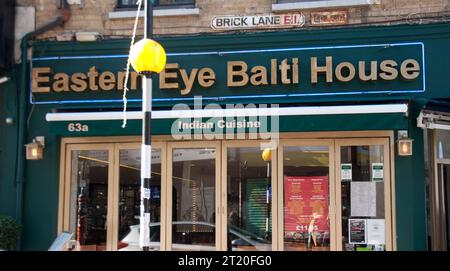 Eastern Eye Balti House, Brick Lane, Tower Hamlets, Londres, Royaume-Uni Banque D'Images