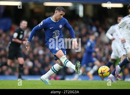 Enzo Fernandez de Chelsea. - Chelsea contre Leeds United, Premier League, Stamford Bridge Stadium, Londres, Royaume-Uni - 4 mars 2023. Usage éditorial uniquement - des restrictions DataCo s'appliquent Banque D'Images