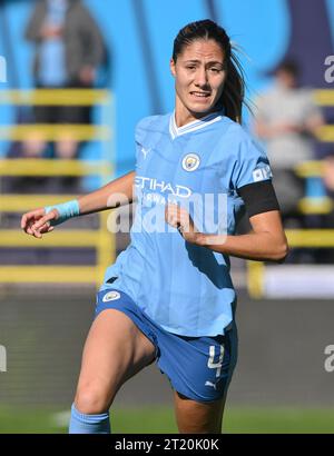 Joie Stadium, Sportcity, Manchester, Angleterre. 15 octobre 2023. Laia Aleixandri #4 de Manchester City Women, lors du Manchester City Women football Club V Bristol City Women's football Club au joie Stadium, dans la Barclays Women's Super League/Women's Super League. (Image de crédit : ©Cody Froggatt/Alamy Live News) Banque D'Images