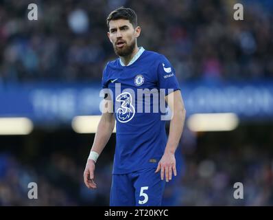 Jorginho de Chelsea. - Chelsea v Crystal Palace, Premier League, Stamford Bridge, Londres, Royaume-Uni - 15 janvier 2023 usage éditorial uniquement - des restrictions DataCo s'appliquent Banque D'Images