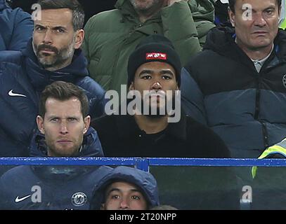 Reece James de Chelsea regarde depuis les tribunes en raison d'une blessure. - Chelsea v Manchester City, Premier League, Stamford Bridge, Londres, Royaume-Uni - 5 janvier 2023. Usage éditorial uniquement - des restrictions DataCo s'appliquent Banque D'Images