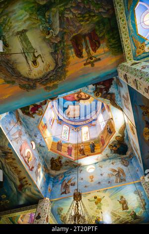 Intérieur de l'église orthodoxe russe d'Apostolou Andreas, Saint André, Sainte Métropole de Tamason et Oreinis, Episkopeio, Nicosie, Chypre Banque D'Images