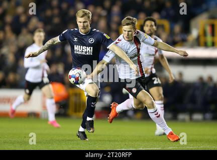 Andreas Voglsammer de Millwall. - Millwall contre Bristol City, Sky Bet Championship, New Den Stadium, Londres. - 29 décembre 2022. Usage éditorial uniquement - des restrictions DataCo s'appliquent. Banque D'Images