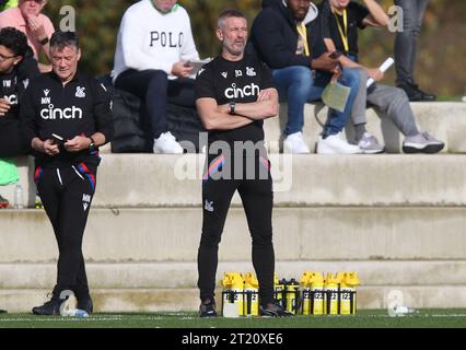 Rob Quinn Manager de Crystal Palace U18. - Crystal Palace U18 contre Fulham U18, U18 Premier League South, Crystal Palace Academy, Londres. - 29 octobre 2022. Usage éditorial uniquement - des restrictions DataCo s'appliquent. Banque D'Images