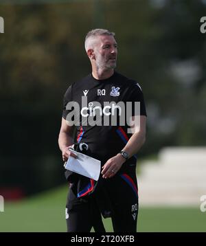 Rob Quinn Manager de Crystal Palace U18. - Crystal Palace U18 contre Fulham U18, U18 Premier League South, Crystal Palace Academy, Londres. - 29 octobre 2022. Usage éditorial uniquement - des restrictions DataCo s'appliquent. Banque D'Images