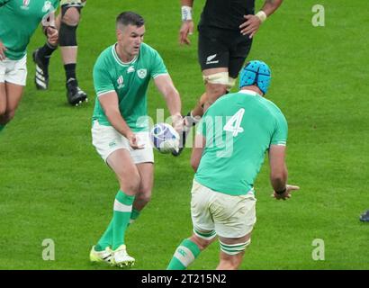 Jonathan Sexton d'Irlande lors de la coupe du monde 2023, quart de finale match de rugby à XV entre l'Irlande et la Nouvelle-Zélande le 14 octobre 2023 au Stade de France à Saint-Denis près de Paris, France - photo Laurent Dairys /DPPI Banque D'Images