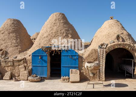 Une ruche ou maison tombale est un bâtiment fait d'un cercle de pierres et de boue surmonté d'un toit en dôme. Le nom vient de la similitude de forme avec A. Banque D'Images