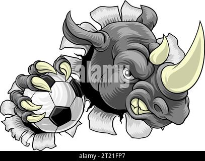 Boar Wild Hog Razorback Warthog Pig Soccer Mascot Illustration de Vecteur