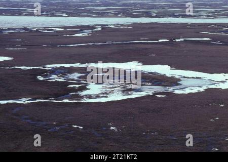 Vue aérienne des terres humides du Yukon Delta NWR. ; Habitat ; YUDE. Sujets : paysages ; zones humides. Localisation : Alaska. Site du Fish and Wildlife Service : REFUGE FAUNIQUE NATIONAL DU DELTA DU YUKON. . 1998 - 2011. Banque D'Images