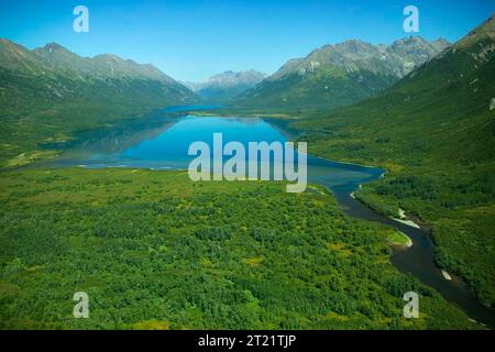 Créateur : Hillebrand, Steve. Sujets : Photographie aérienne ; Géographie physique ; Lacs ; montagnes ; Vallées; paysages ; Togiak National Wildlife refuge ; Alaska. . 1998 - 2011. Banque D'Images