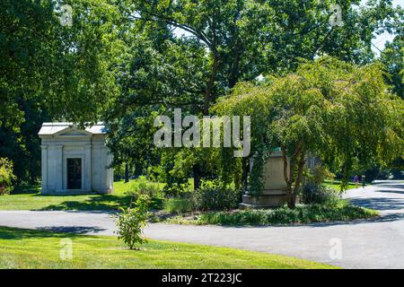 Cimetière et arboretum de Spring Grove, Cincinnati, Ohio Banque D'Images