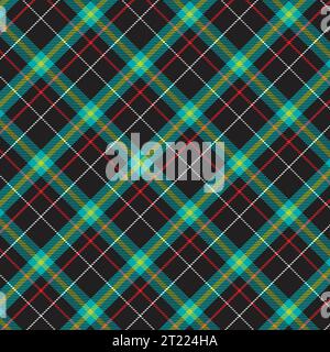 Avec un fond à carreaux tartan, cette texture de tissu vectoriel a un design sans couture. Illustration de Vecteur