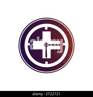 Logo médical icône Santé isolé sur fond blanc. Elément de modèle de conception de logo vectoriel plat Illustration de Vecteur