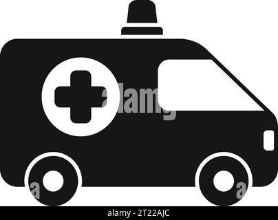 Vecteur simple d'icône de voiture d'ambulance. Aidez les gens. Porte de sortie Illustration de Vecteur