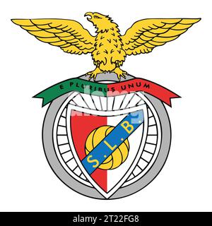 SL Benfica logo coloré Portugal système de ligue de football professionnel, illustration vectorielle image abstraite Illustration de Vecteur