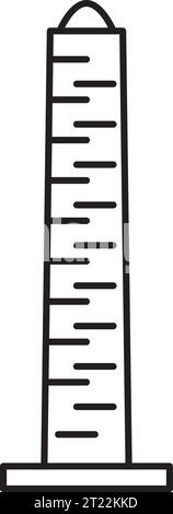 Simple dessin noir de contour de l'OBÉLISQUE DE MAÇONNERIE MURÉ (OBELISCO DE CONSTANTINO), ISTANBUL Illustration de Vecteur