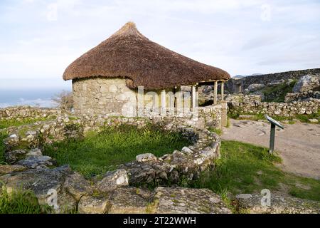 Celtic Castro à Santa Tecla. Pontevedra. Espagne Banque D'Images