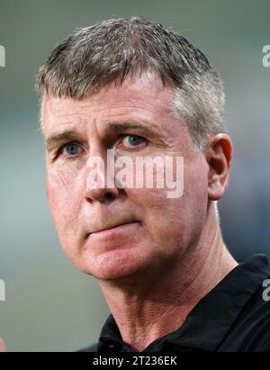 L'entraîneur de la République d'Irlande Stephen Kenny lors du match de qualification de l'UEFA Euro 2024 du Groupe B à l'Estadio Algarve, Almancil. Date de la photo : lundi 16 octobre 2023. Banque D'Images