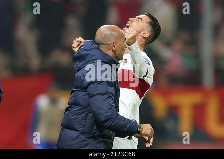 Zenica, Bosnie-Herzégovine. 16 octobre 2023. Cristiano Ronaldo du Portugal réagit lors de la qualification pour l'UEFA Euro 2024, groupe J, 8e tour, Bosnie-Herzégovine - Portugal au Bilino Polje Stadium, Zenica, 16 octobre 2023 photo : Armin Durgut/PIXSELL crédit : Pixsell/Alamy Live News Banque D'Images